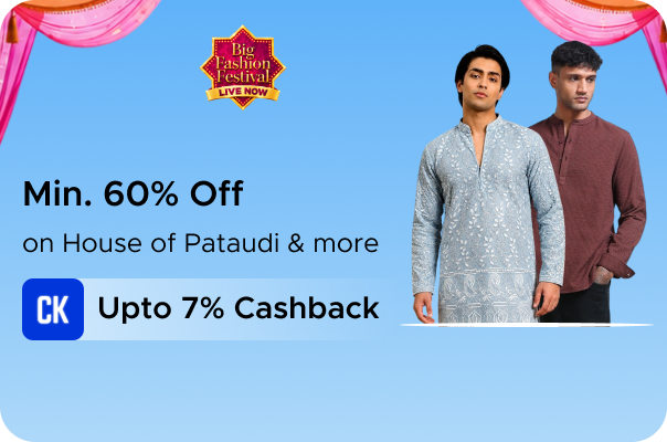 Min 60% Off on House of Pataudi & more + Upto 7% Cashback